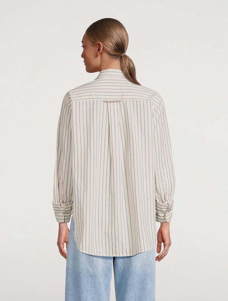 Shay Cotton Shirt Stripe Print
