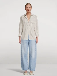 Shay Cotton Shirt Stripe Print