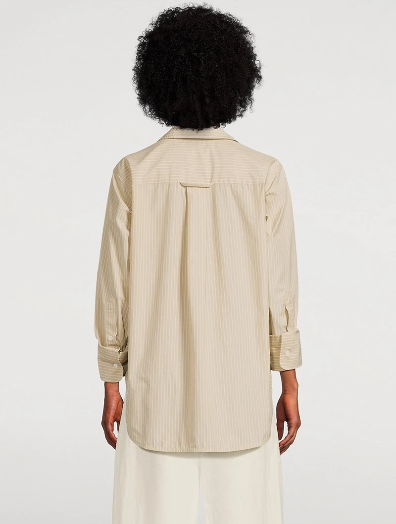 Shay Cotton Shirt Stripe Print