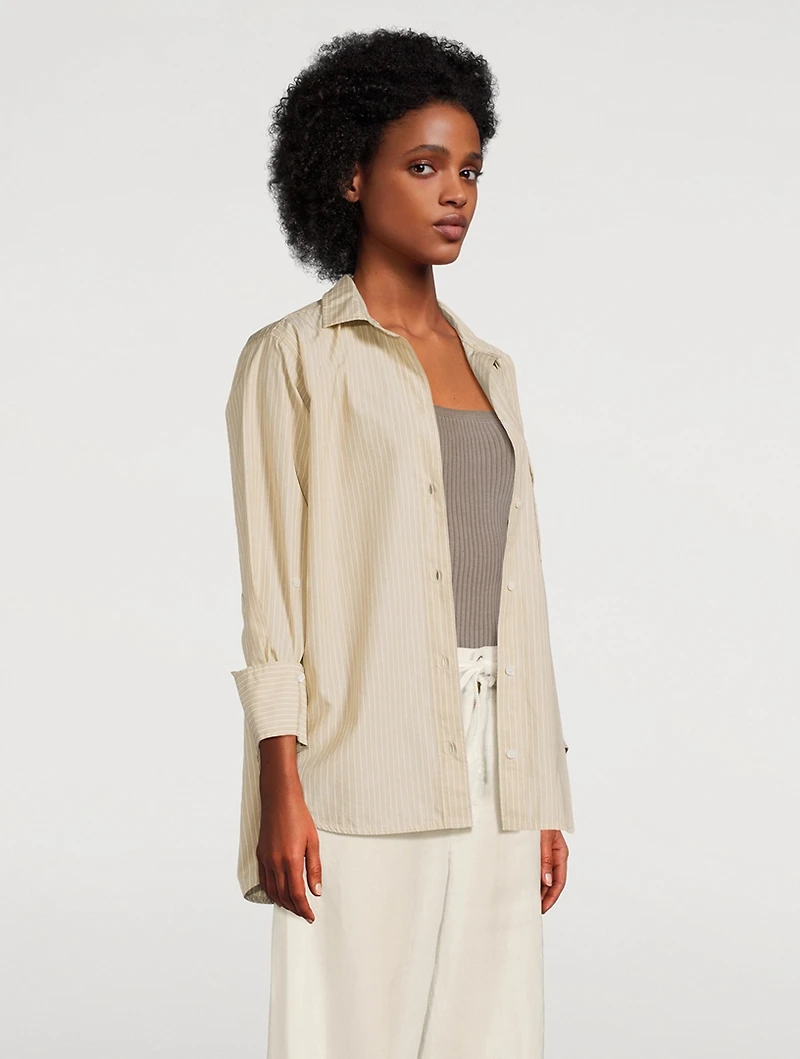 Shay Cotton Shirt Stripe Print