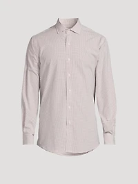 Cotton Poplin Shirt Check Print