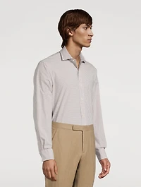 Cotton Poplin Shirt Check Print