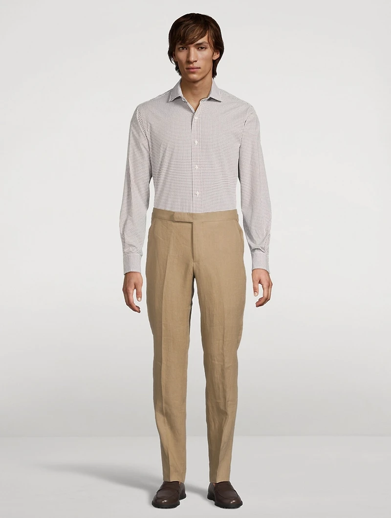 Cotton Poplin Shirt Check Print