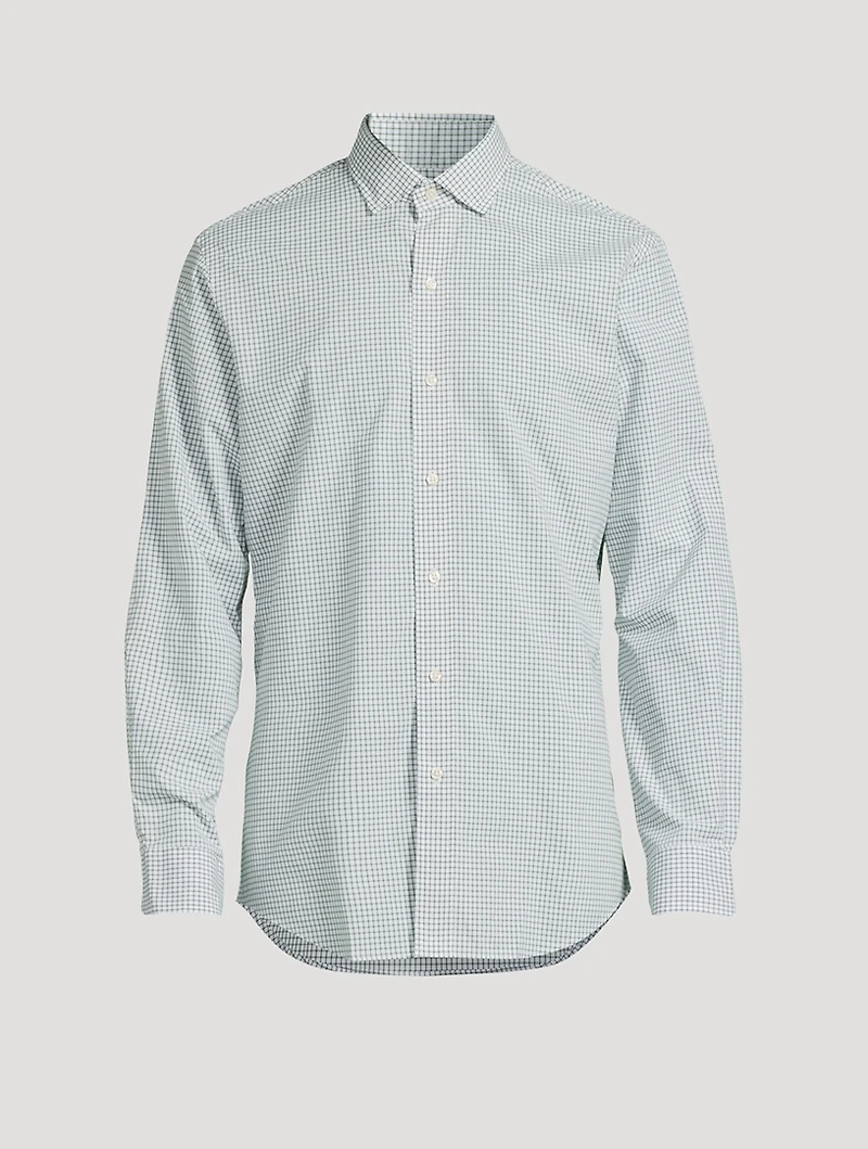 Classic Fit Glen Plaid Poplin Shirt