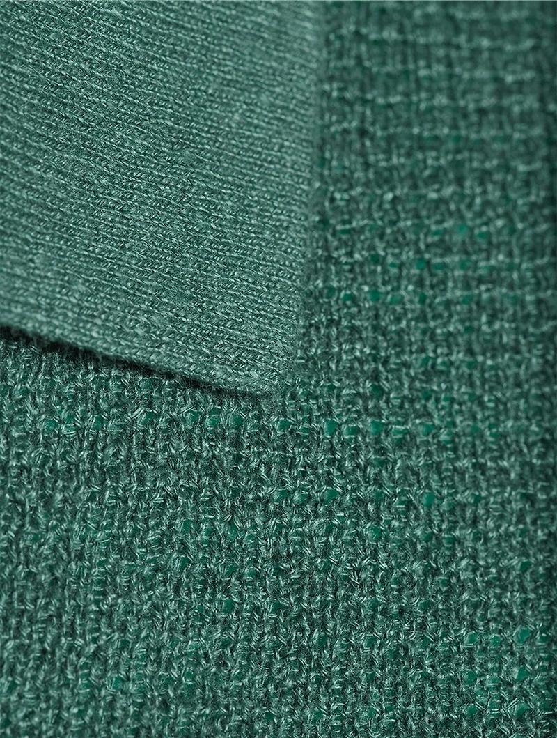 Mesh-Knit Linen Polo Shirt