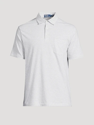 Lisle Polo Shirt Striped Print