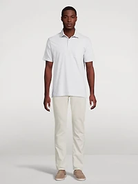 Lisle Polo Shirt Striped Print