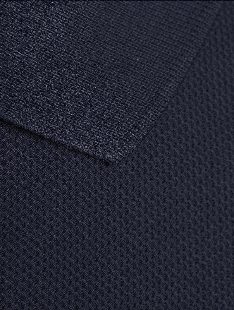 Textured Cotton Polo Shirt