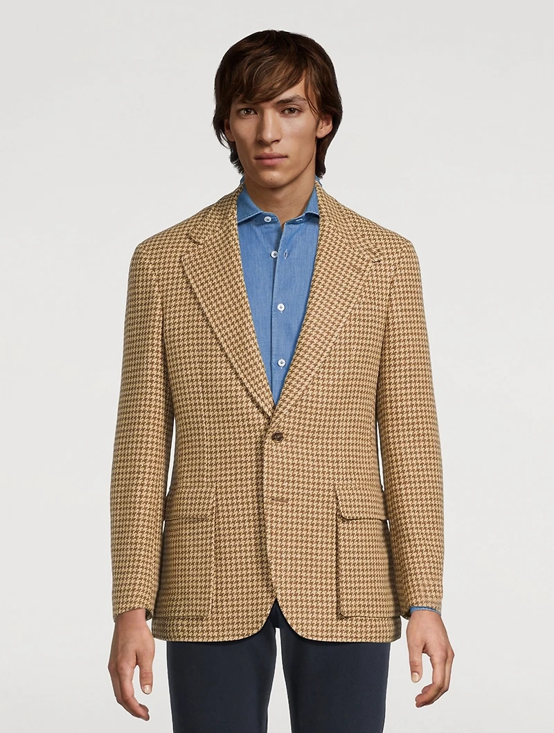 The RL67 Houndstooth Linen-Blend Jacket
