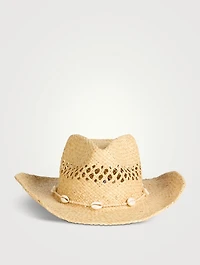 Seashells Raffia Cowboy Hat