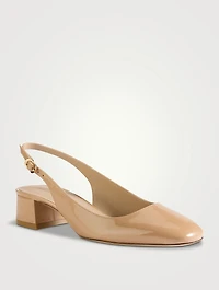 Maeve Patent Leather Slingback Pumps