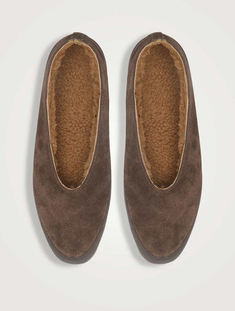 Après Ski Shearling-Lined Suede Slippers