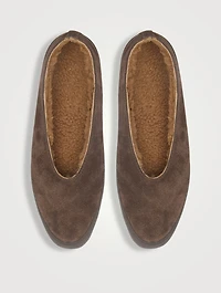 Après Ski Shearling-Lined Suede Slippers