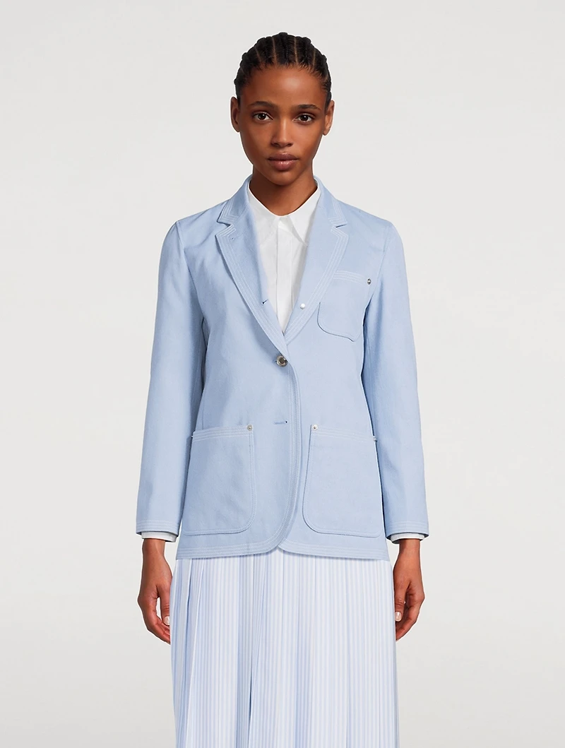 Deconstructed Denim Blazer