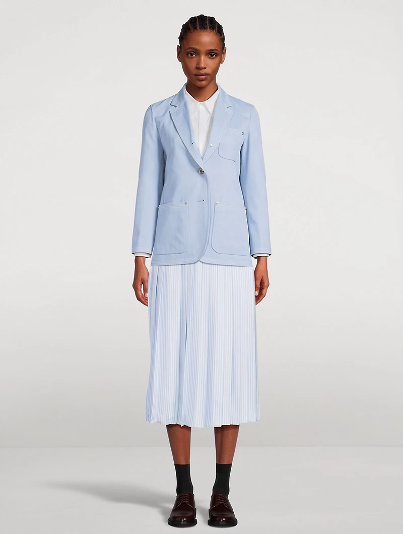 Deconstructed Denim Blazer