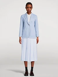 Deconstructed Denim Blazer
