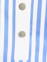 Halter Shirt Dress Awning Stripe Print