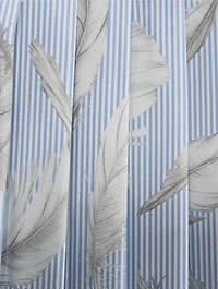 Pleated Silk Twill Midi Skirt Feather Print