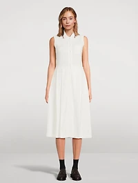 Cotton Waffle Polo Dress