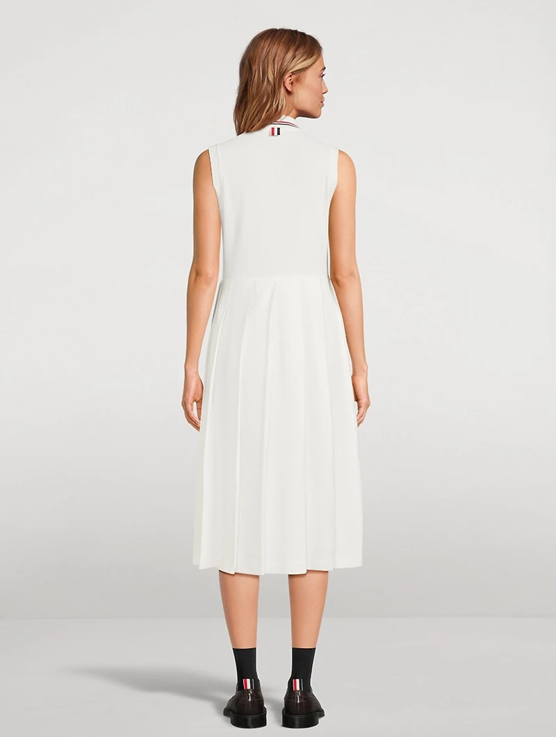 Cotton Waffle Polo Dress