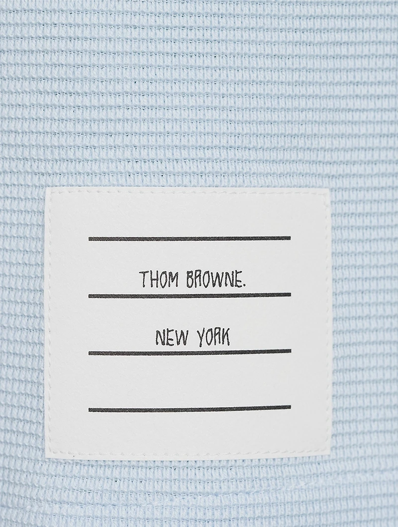 Cotton Waffle Wrap Mini Skirt
