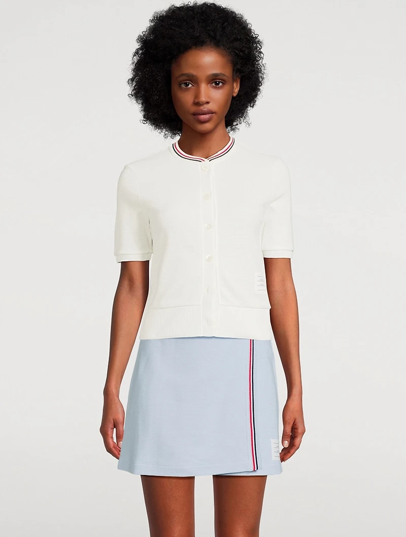 Cotton Waffle Cardigan