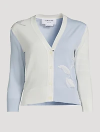 Feather Intarsia Funmix Cardigan