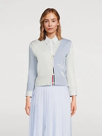 Feather Intarsia Funmix Cardigan