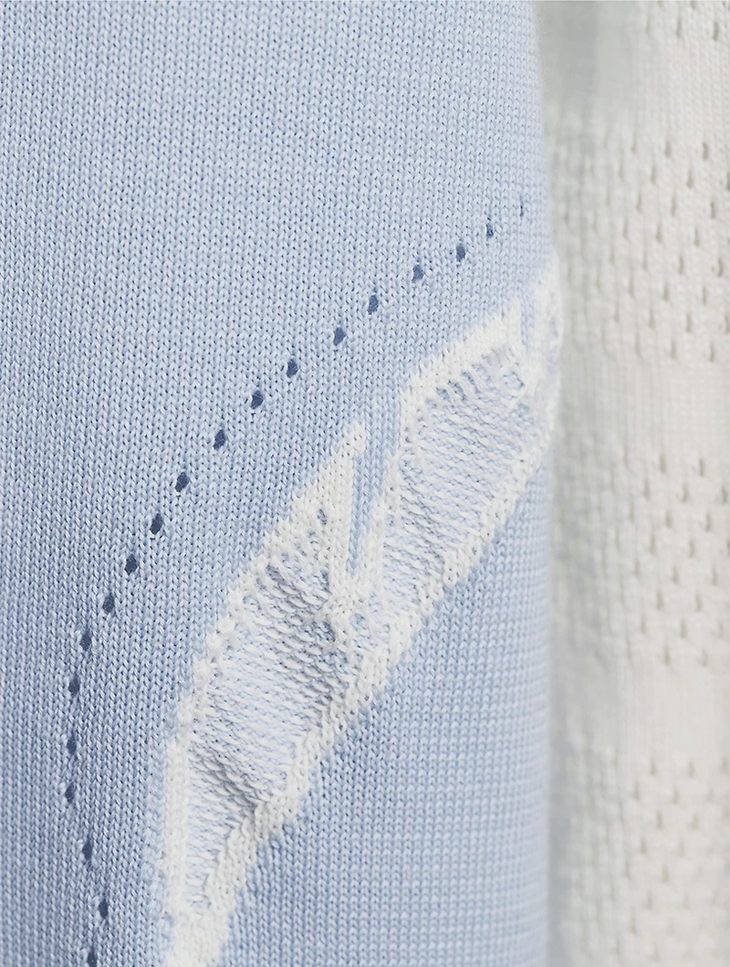 Feather Intarsia Funmix Cardigan
