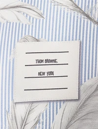 Silk Twill Shirt Feather Print
