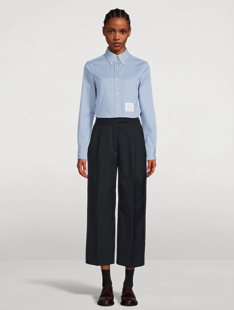Cropped Denim Shirt