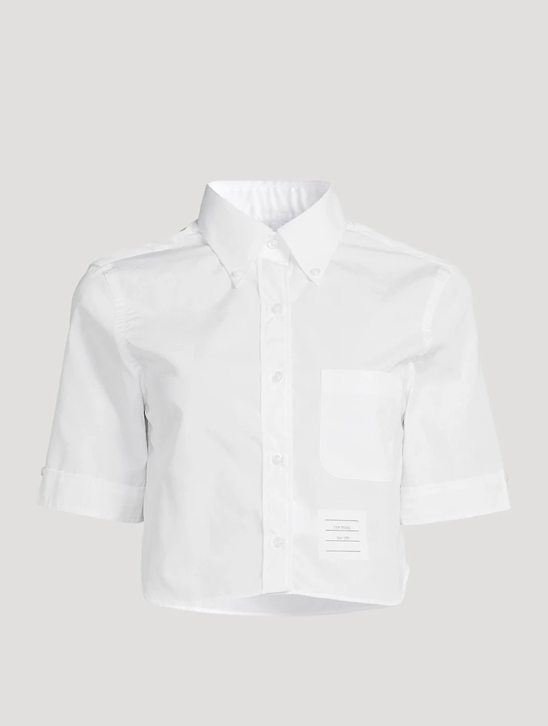 Cropped Poplin Shirt