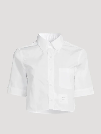Cropped Poplin Shirt