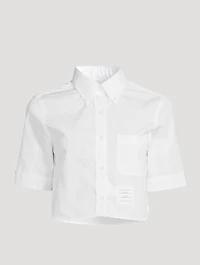 Cropped Poplin Shirt