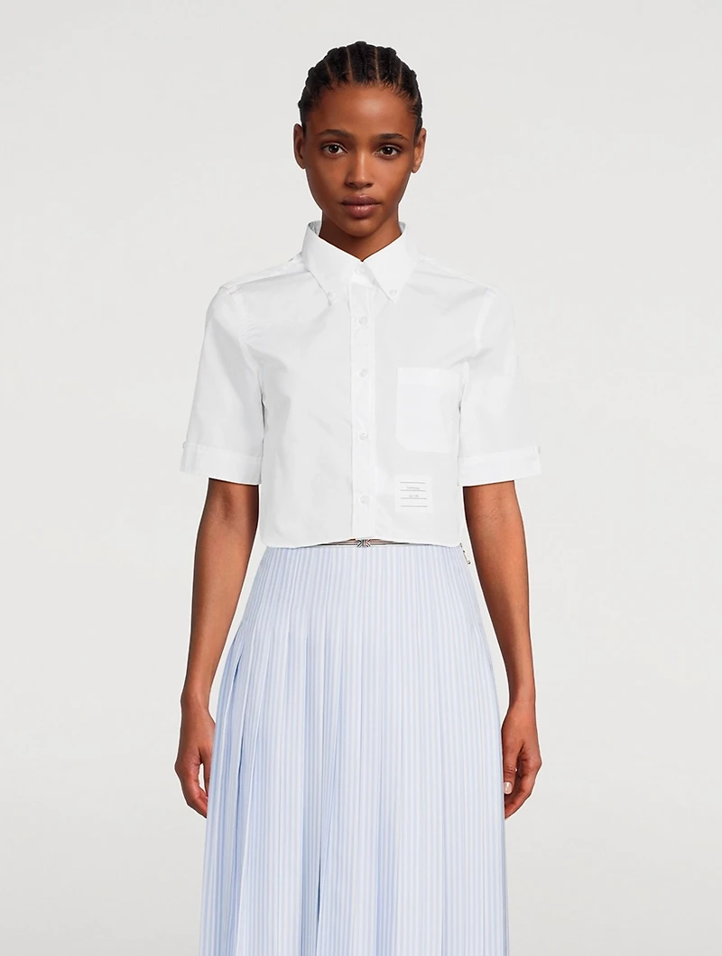 Cropped Poplin Shirt