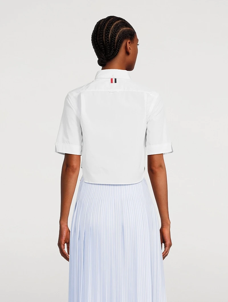 Cropped Poplin Shirt
