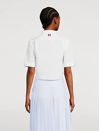 Cropped Poplin Shirt