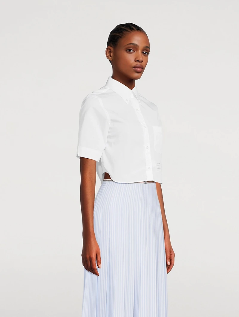 Cropped Poplin Shirt