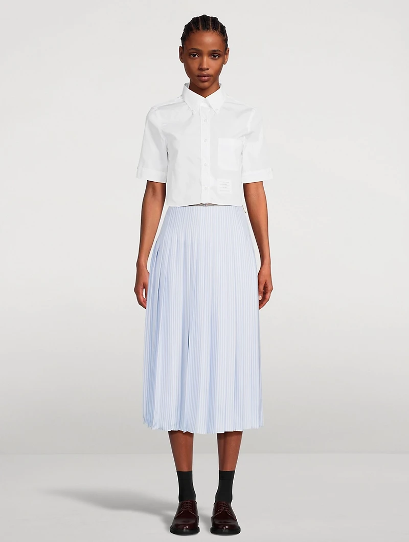 Cropped Poplin Shirt