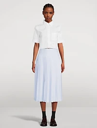 Cropped Poplin Shirt