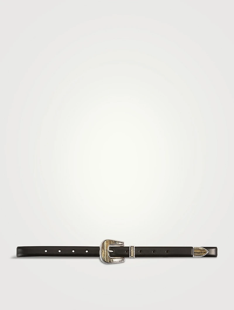 Travertine Leather Belt