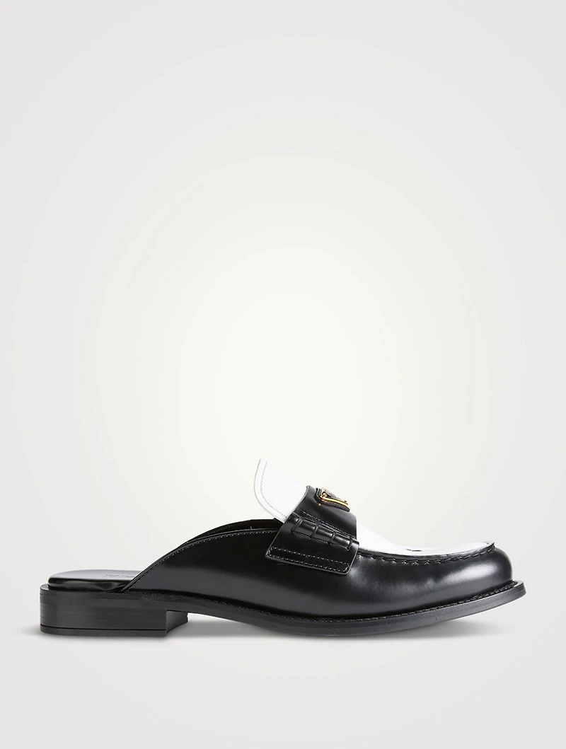 Leather Loafer Mules