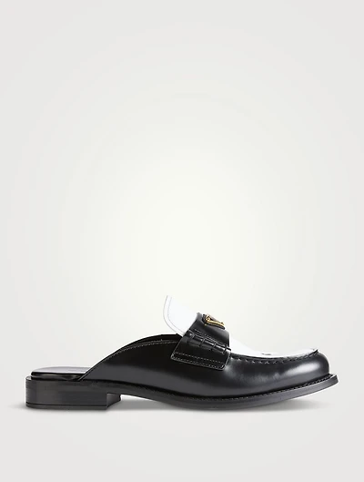 Leather Loafer Mules