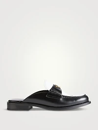 Leather Loafer Mules