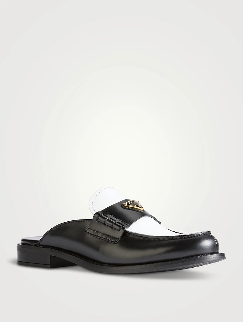 Leather Loafer Mules