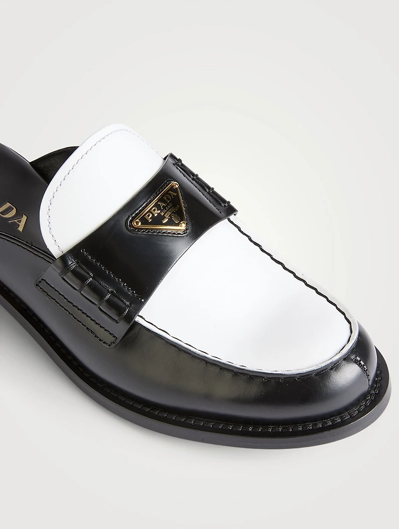 Leather Loafer Mules