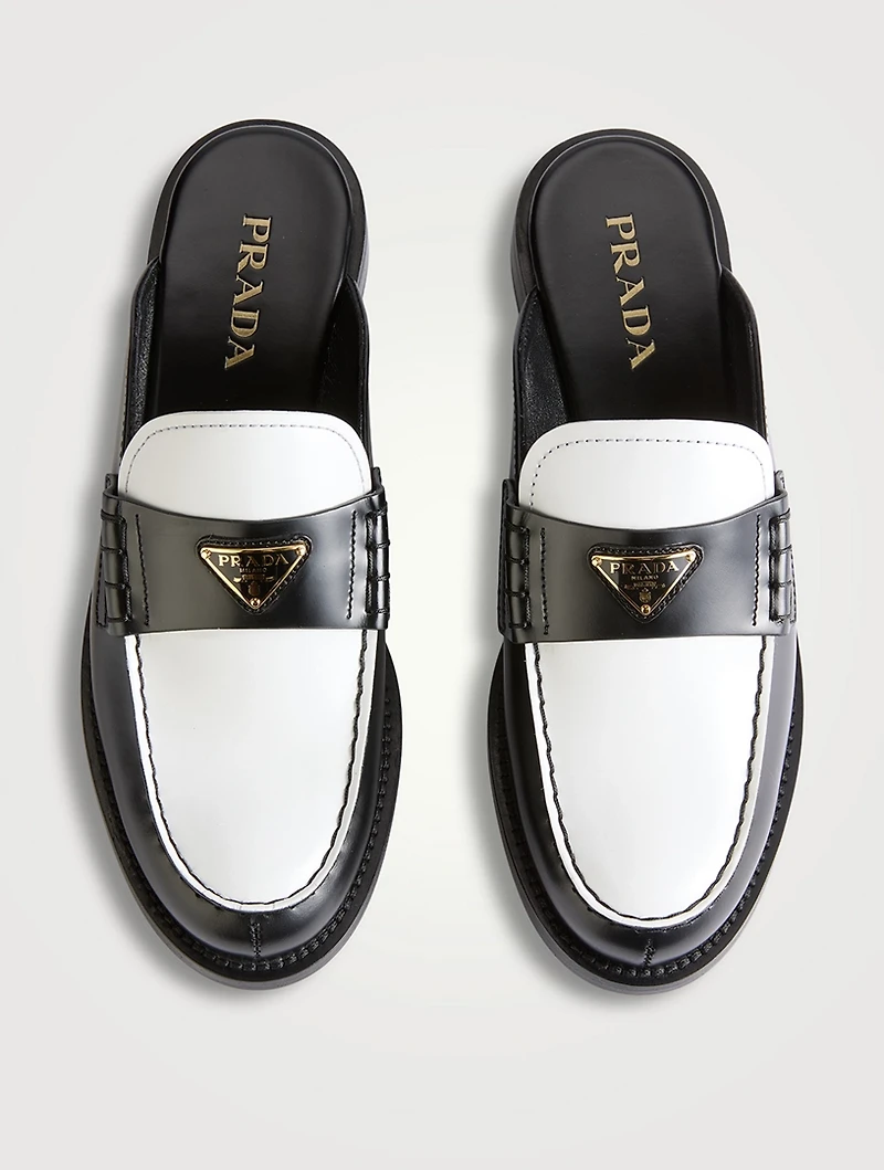 Leather Loafer Mules