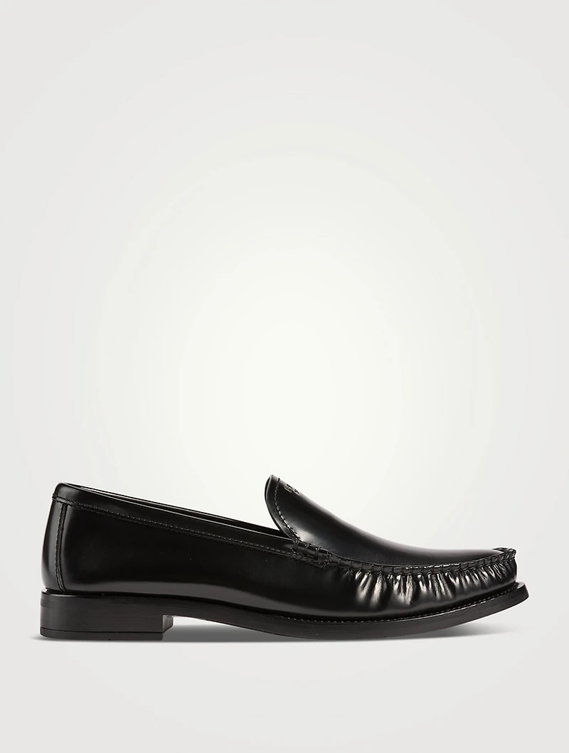 Brushed Leather Loafers