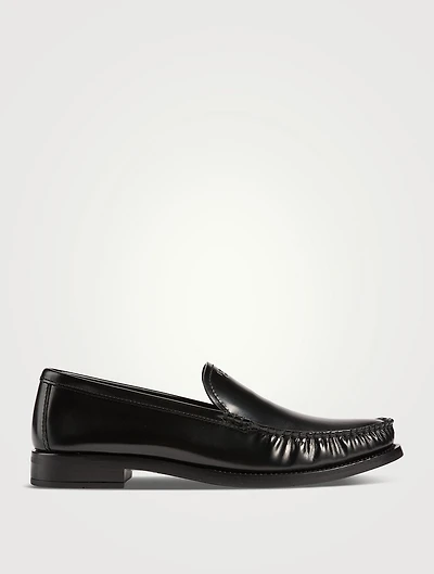 Brushed Leather Loafers