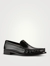 Brushed Leather Loafers